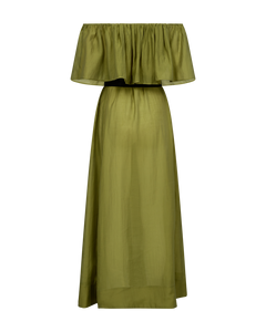 Cmmolly-off-the-shoulder jurk in groen
