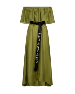 Cmmolly-off-the-shoulder jurk in groen