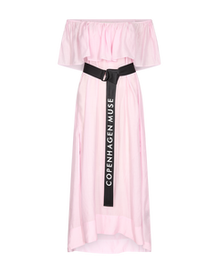 Cmmolly-off-the-shoulder jurk in roos