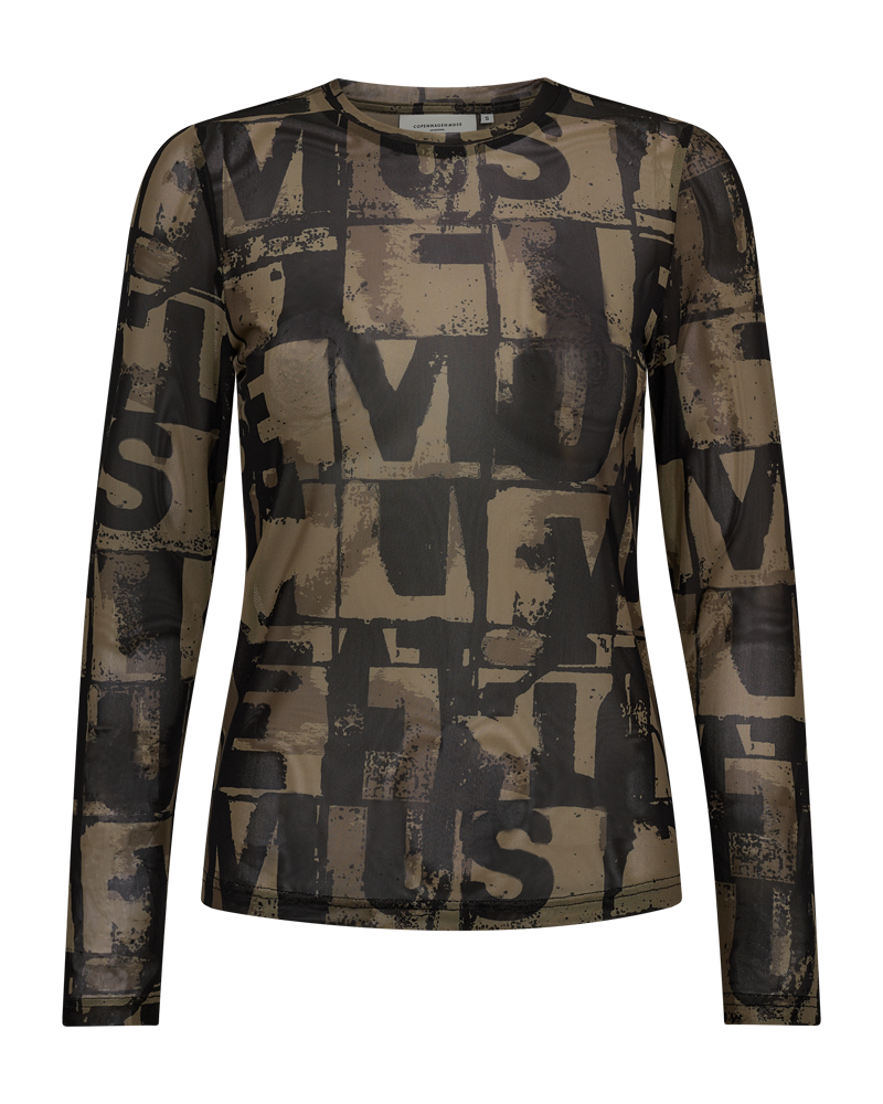 Cmcora - mesh t -shirt in kaki groen