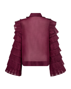 CMBLUEBELL - SHIRT WITH FRILLS IN PURPLE