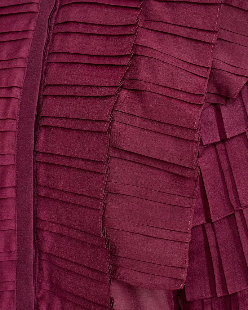 CMBLUEBELL - SHIRT WITH FRILLS IN PURPLE