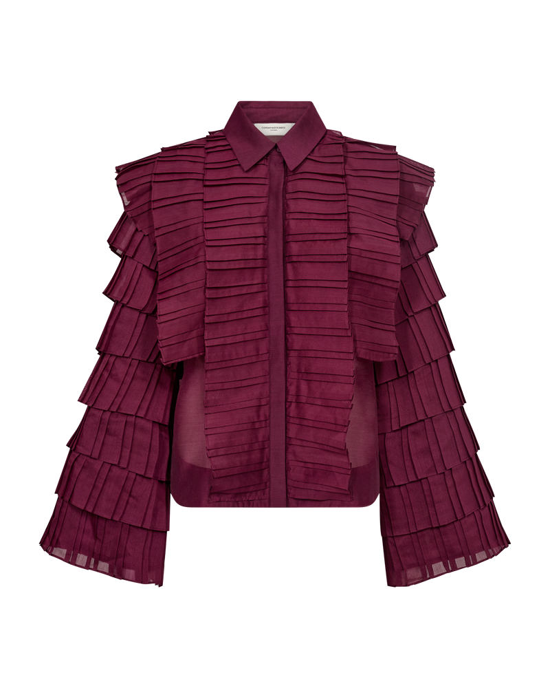 CMBLUEBELL - SHIRT WITH FRILLS IN PURPLE