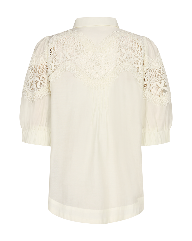 CMMOLLY - SHIRT WITH BLONDE DETAILS IN WHITE,OFF-WHITE