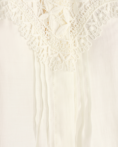 CMMOLLY - SHIRT WITH BLONDE DETAILS IN WHITE,OFF-WHITE