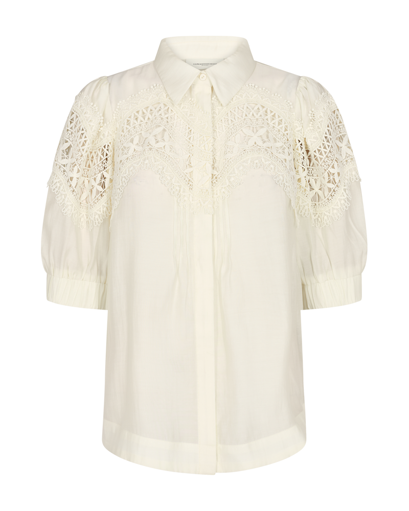 CMMOLLY - SHIRT WITH BLONDE DETAILS IN WHITE,OFF-WHITE