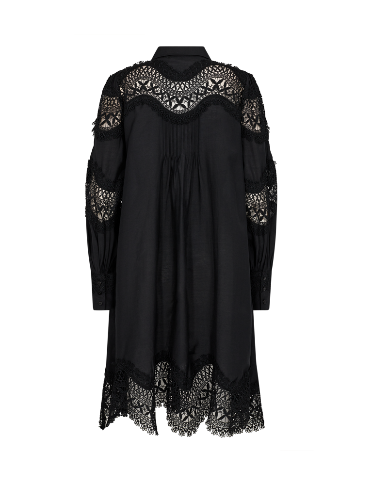 Cmmolly - jurk met blonde details in zwart