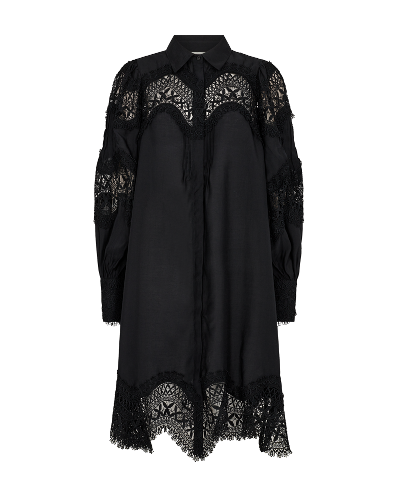 Cmmolly - jurk met blonde details in zwart