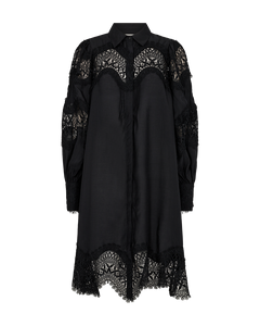 Cmmolly - jurk met blonde details in zwart