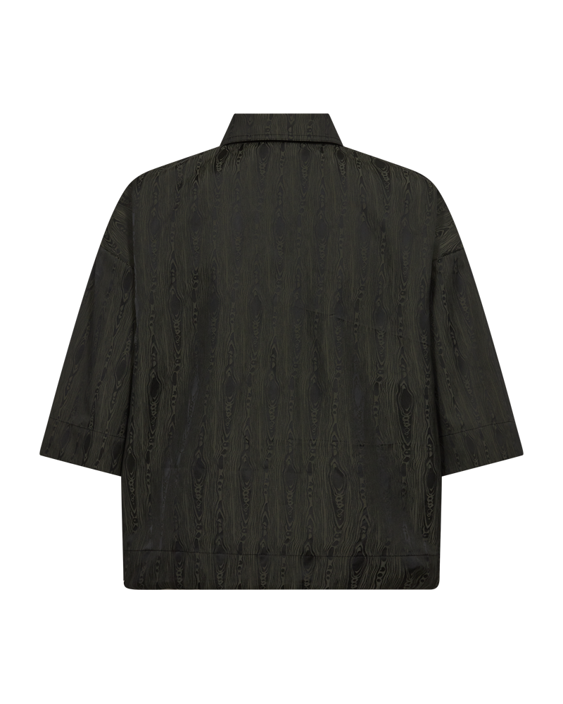 CMWOOD - SHORT SHIRT IN KHAKI GREEN
