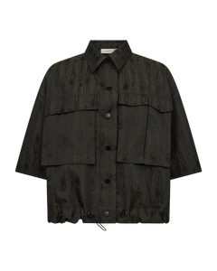 CMWOOD - SHORT SHIRT IN KHAKI GREEN