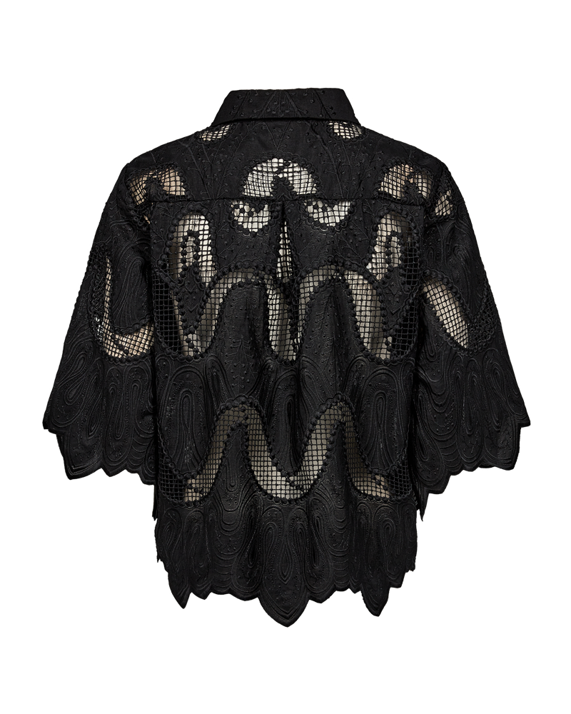 Cmbotra - shirt met gat -patroon in zwart