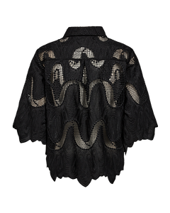 Cmbotra - shirt met gat -patroon in zwart