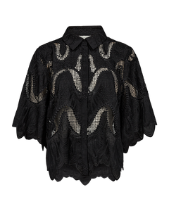 Cmbotra - shirt met gat -patroon in zwart