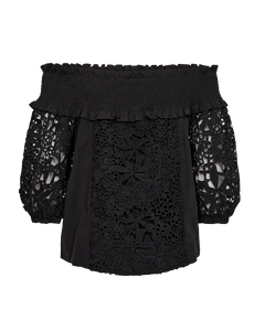 Cmmadelyn - Off -shoulder blouse in zwart