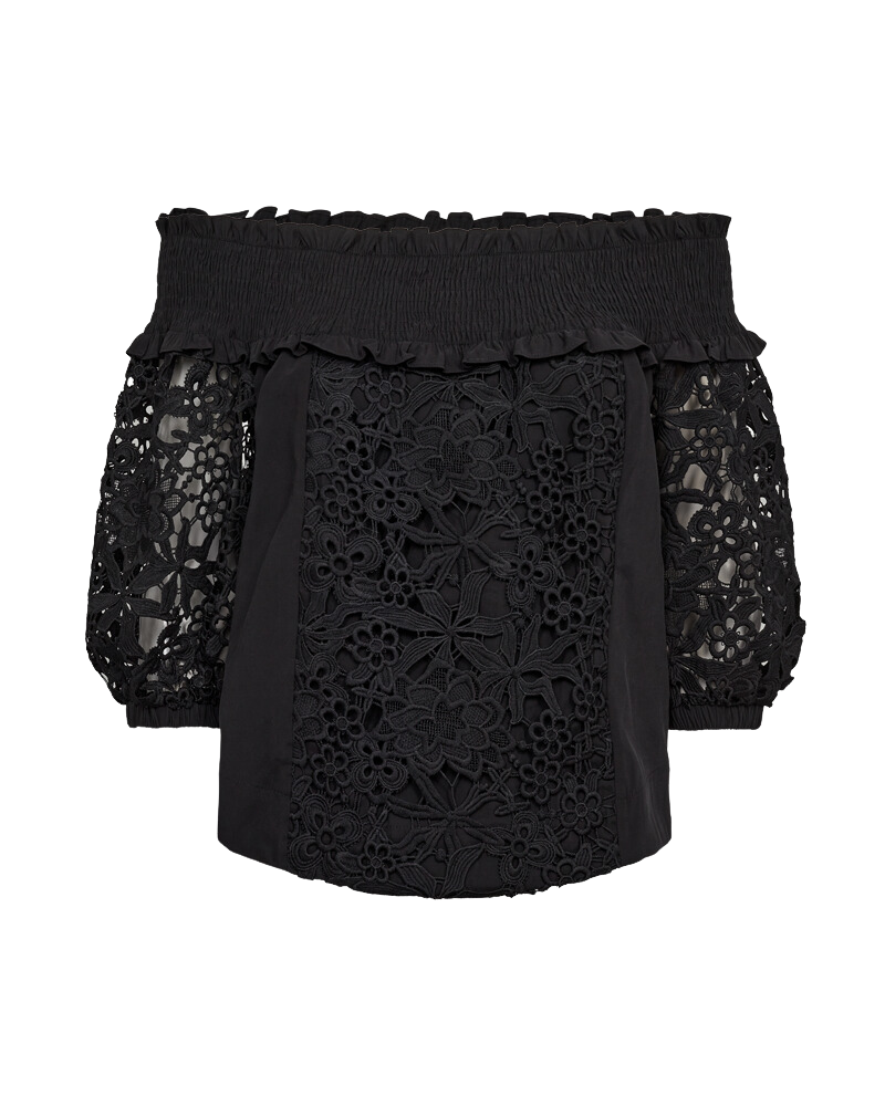 Cmmadelyn - Off -shoulder blouse in zwart