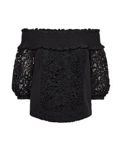 Cmmadelyn - Off -shoulder blouse in zwart