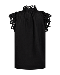 Cmnatuli - linnen shirt in zwart