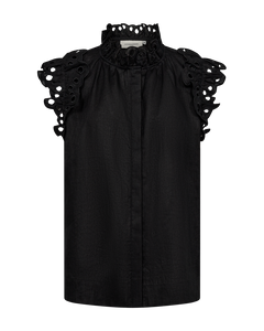 Cmnatuli - linnen shirt in zwart
