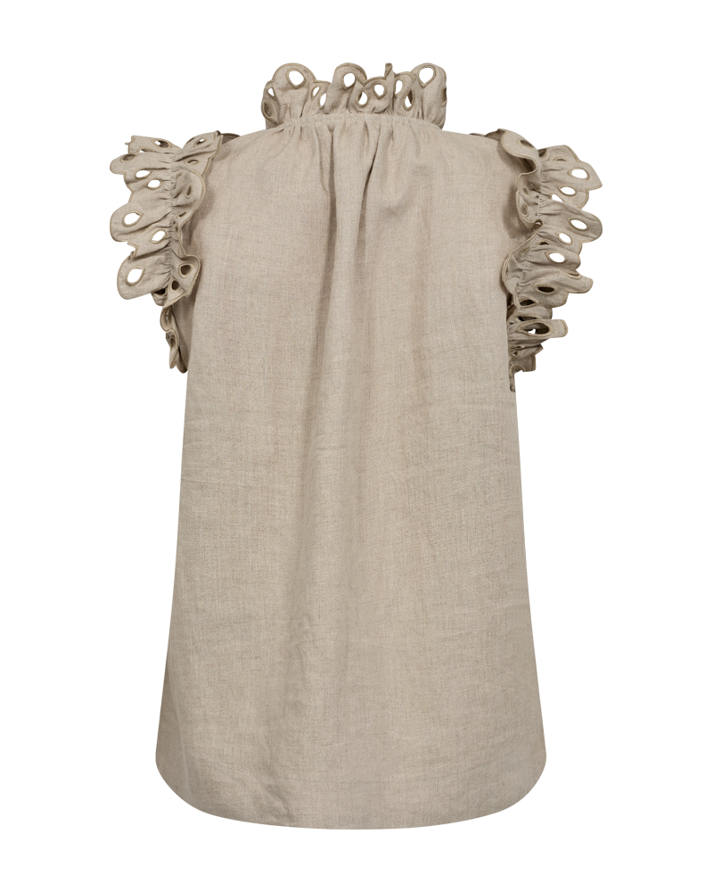 Cmnatuli - linnen shirt in beige