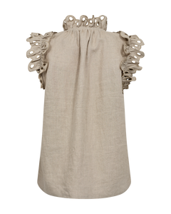 Cmnatuli - linnen shirt in beige