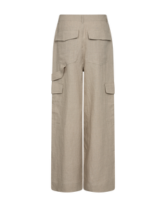 Cmnatuli - linnen broek in beige