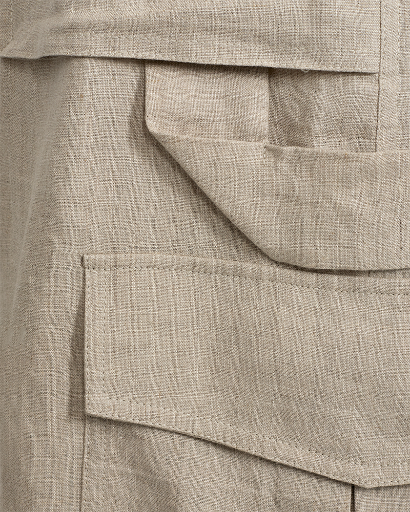 Cmnatuli - linnen broek in beige
