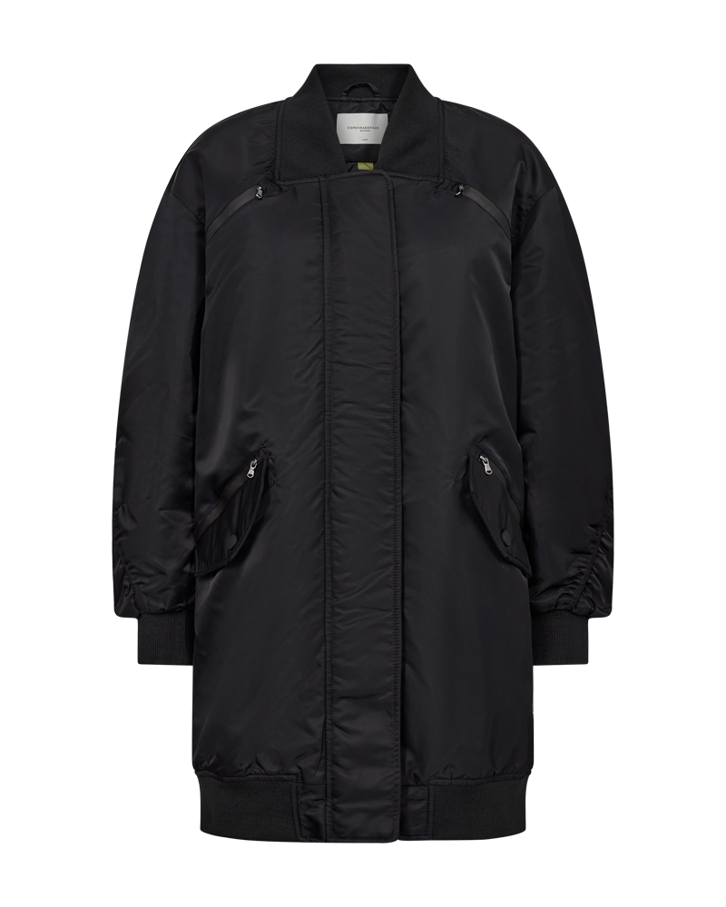 CMBOMBER - LONG BOMBER JACKET IN BLACK