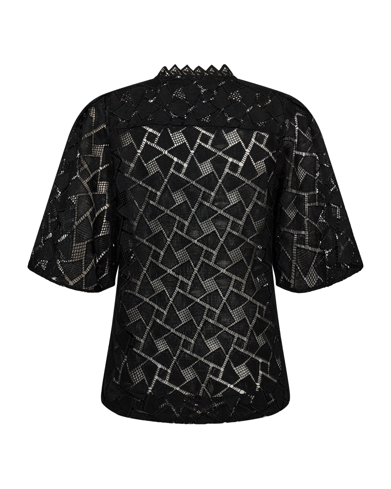 Cmmilja - shirt met korte puff mouwen in het zwart