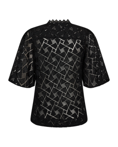Cmmilja - shirt met korte puff mouwen in het zwart