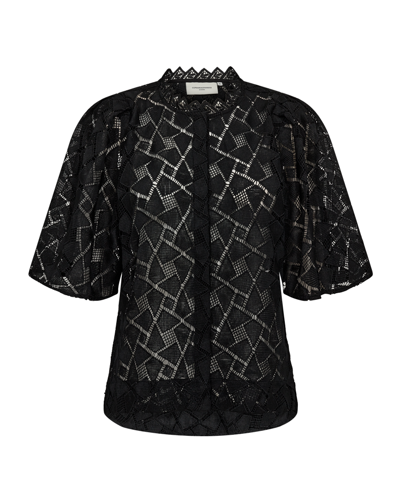 Cmmilja - shirt met korte puff mouwen in het zwart