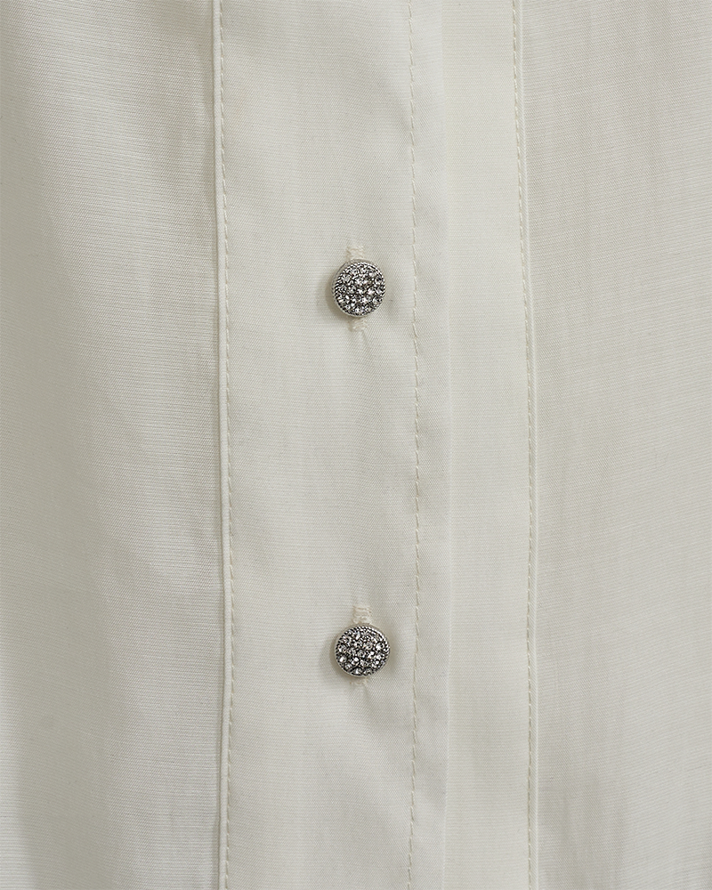CMMOLLY - SHORT SHIRT IN WHITE,OFF-WHITE