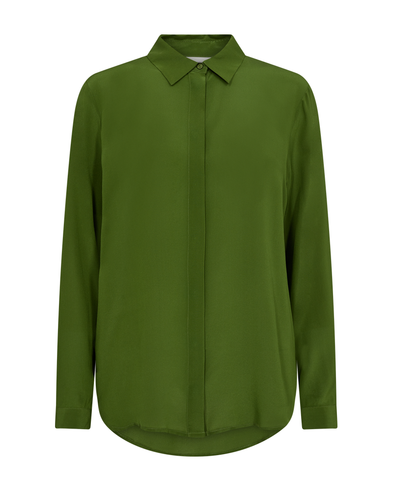 CMSILKA - Zijderhemd in groen