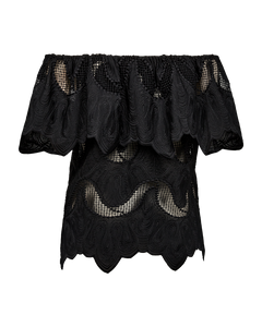 CMBOTRA - Off -shoulder top in het zwart