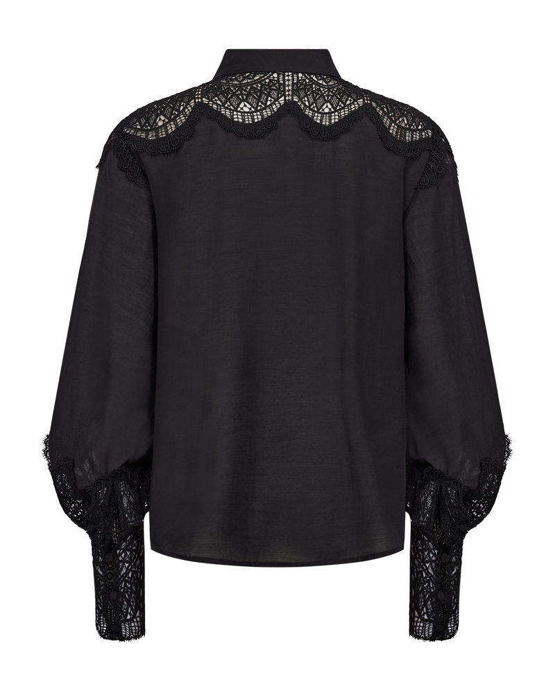 Cmmolly - shirt met veters in zwart