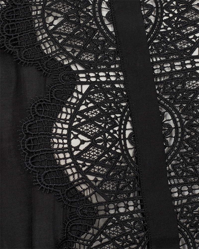 Cmmolly - shirt met veters in zwart
