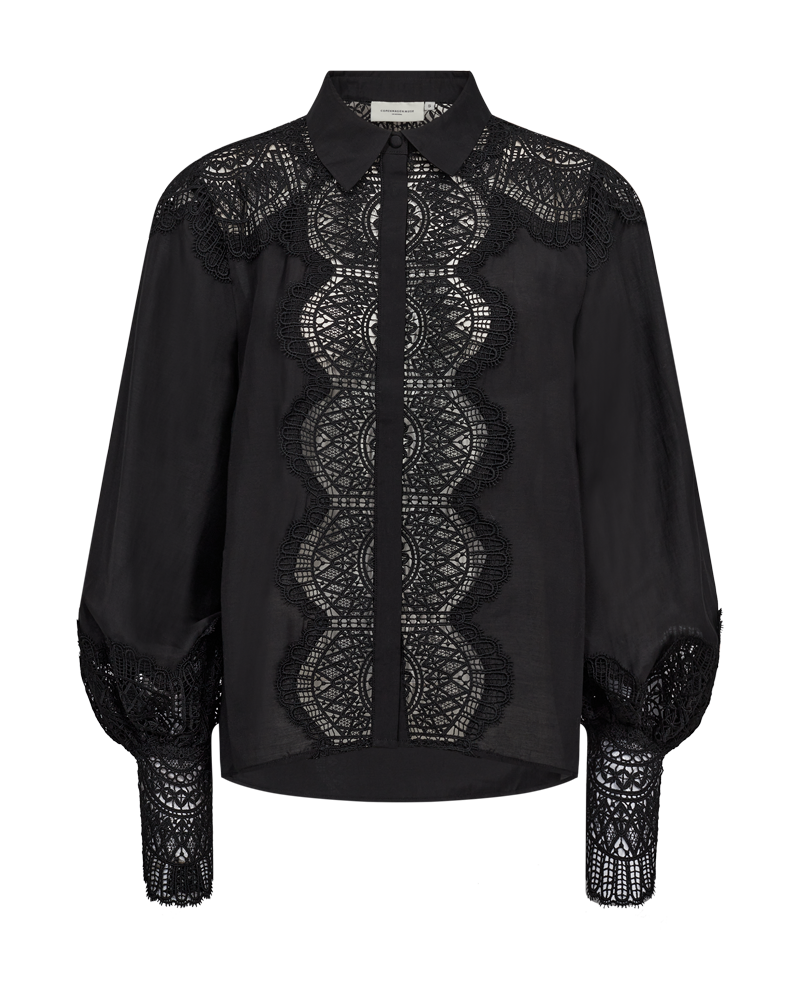 Cmmolly - shirt met veters in zwart