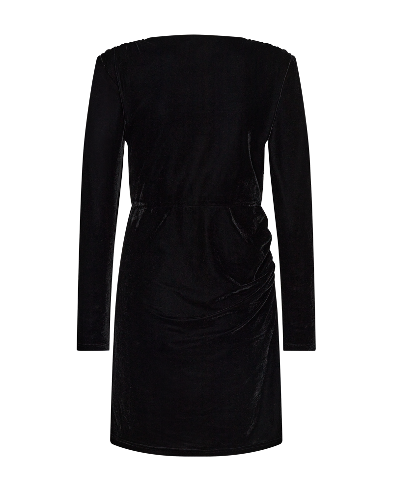 CMVELVET - SHORT VELVET DRESS IN BLACK
