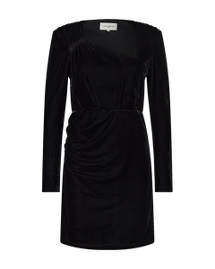 CMVELVET - SHORT VELVET DRESS IN BLACK