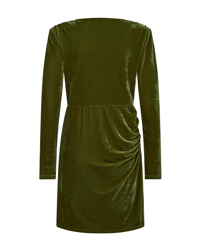CMVELVET - SHORT VELVET DRESS IN GREEN