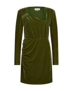 CMVELVET - SHORT VELVET DRESS IN GREEN