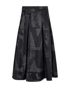 CMSIMI - SKIRT WITH PRINT IN BLACK AND GREY