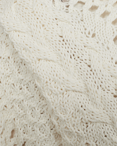 Cmevie - pullover met gatpatroon in wit, gebroken wit