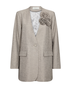CMCILLY - Blazer met Roser -details in Beige