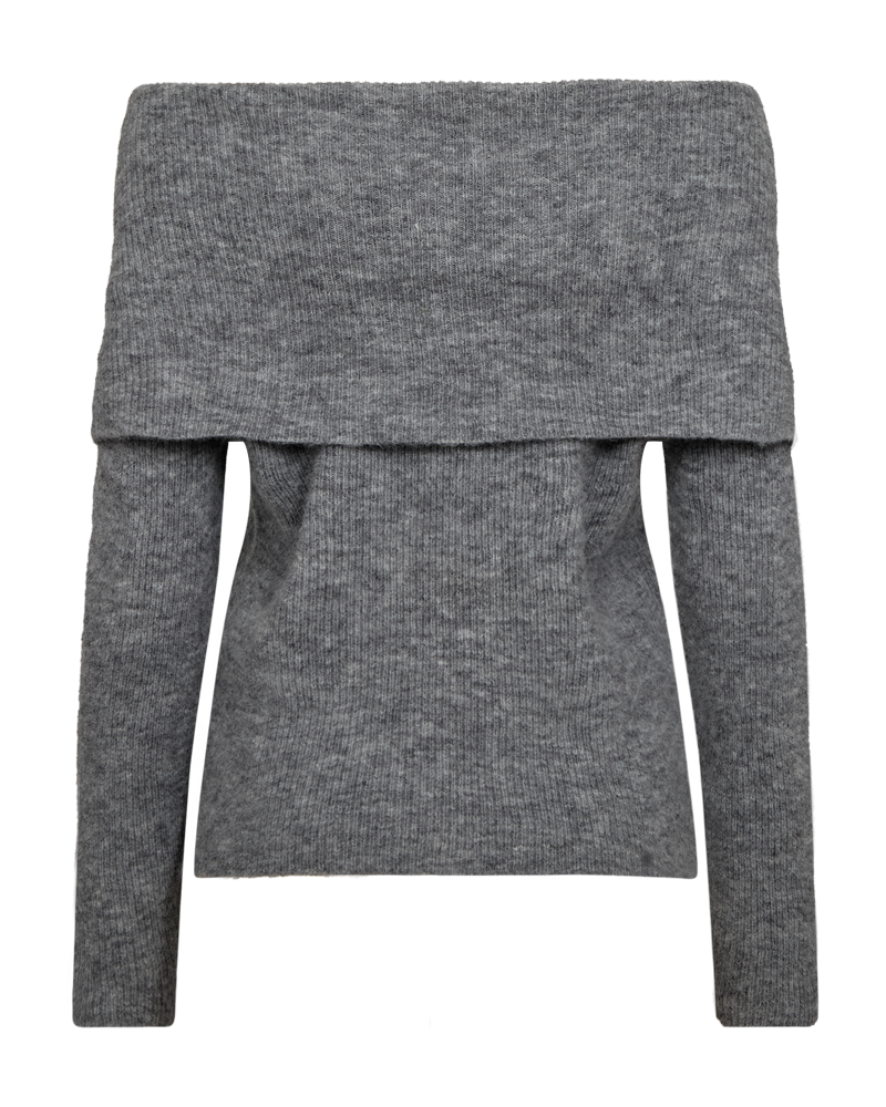 Cmibra - off -shoulder pullover in grijs