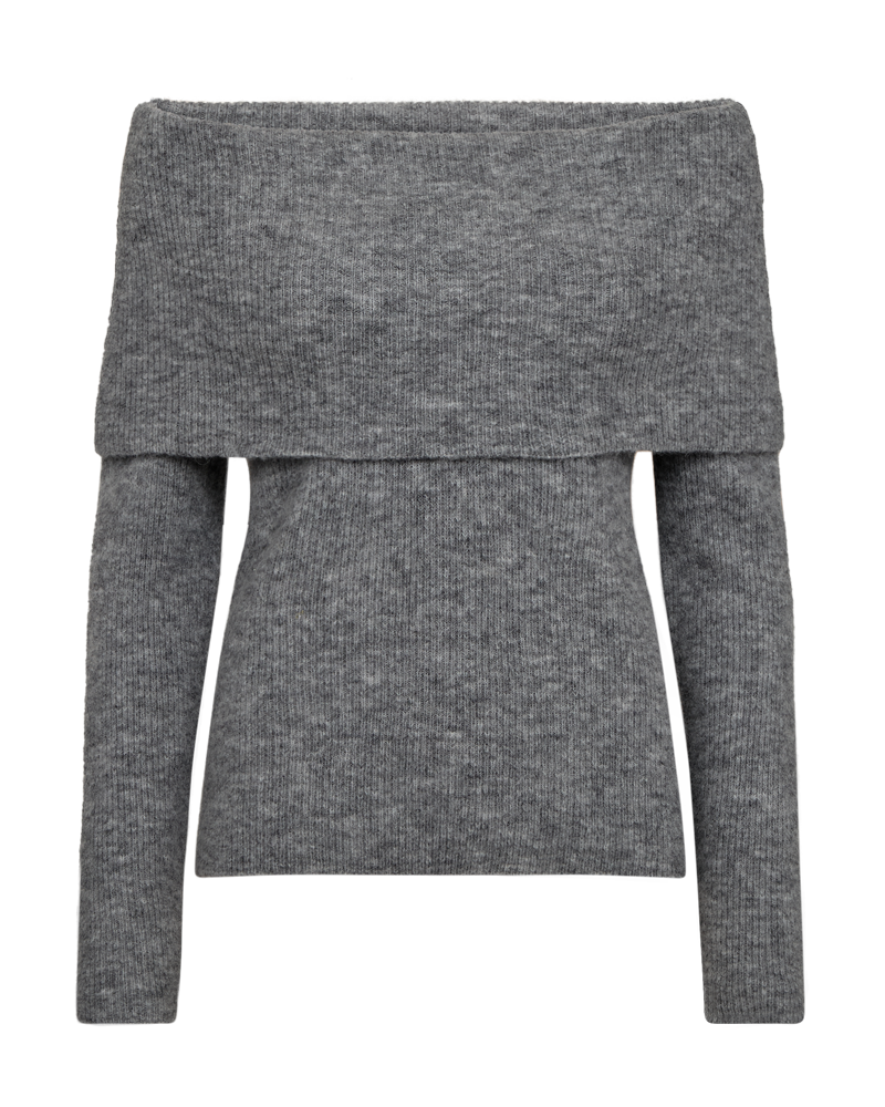 Cmibra - off -shoulder pullover in grijs