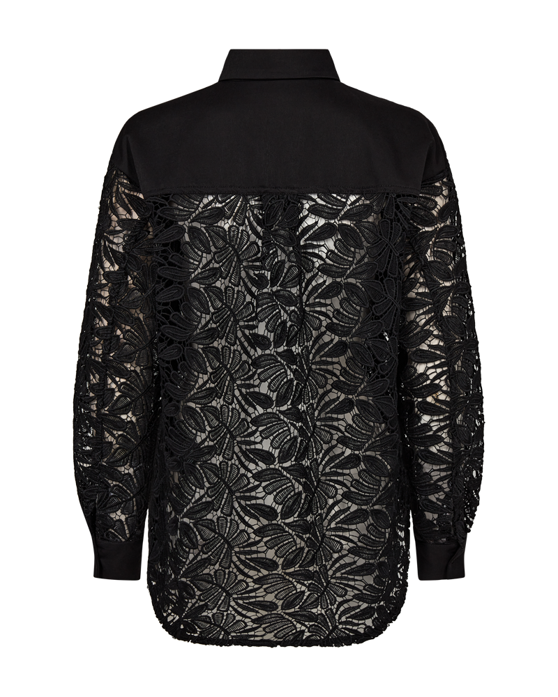 Cmtila - shirt met veters in zwart