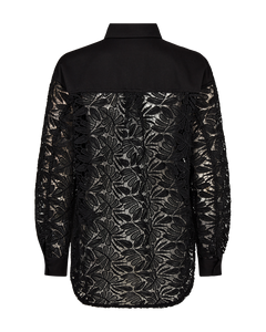 Cmtila - shirt met veters in zwart