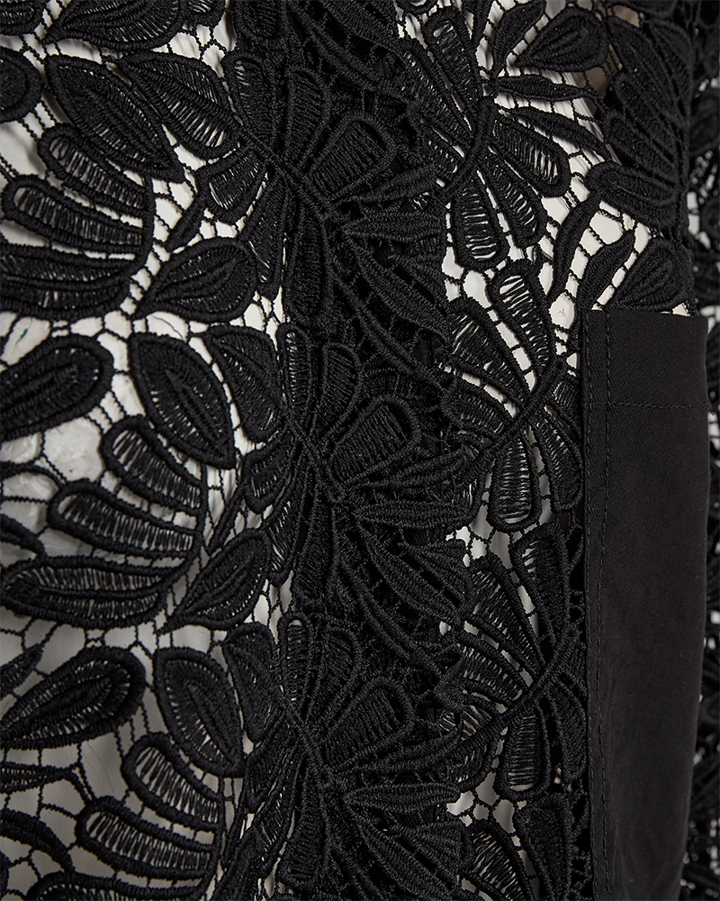 Cmtila - shirt met veters in zwart