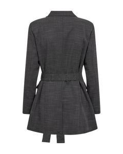 Cmtonnie - Blazer met tie -string in grijs en wit